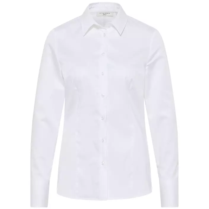 Eterna Satin slim fit dameskjorte, White , large image number 0