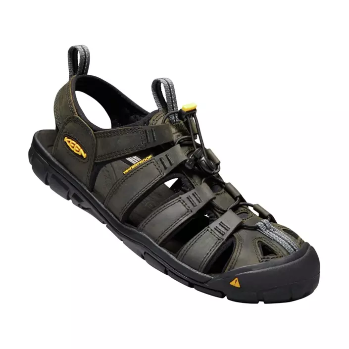Keen Clearwater CNX leather sandals, Magnet/Black, Magnet/Black, large image number 1