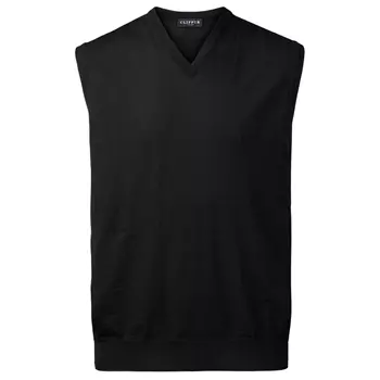 Clipper Milan slipover/vest with merino wool, Black