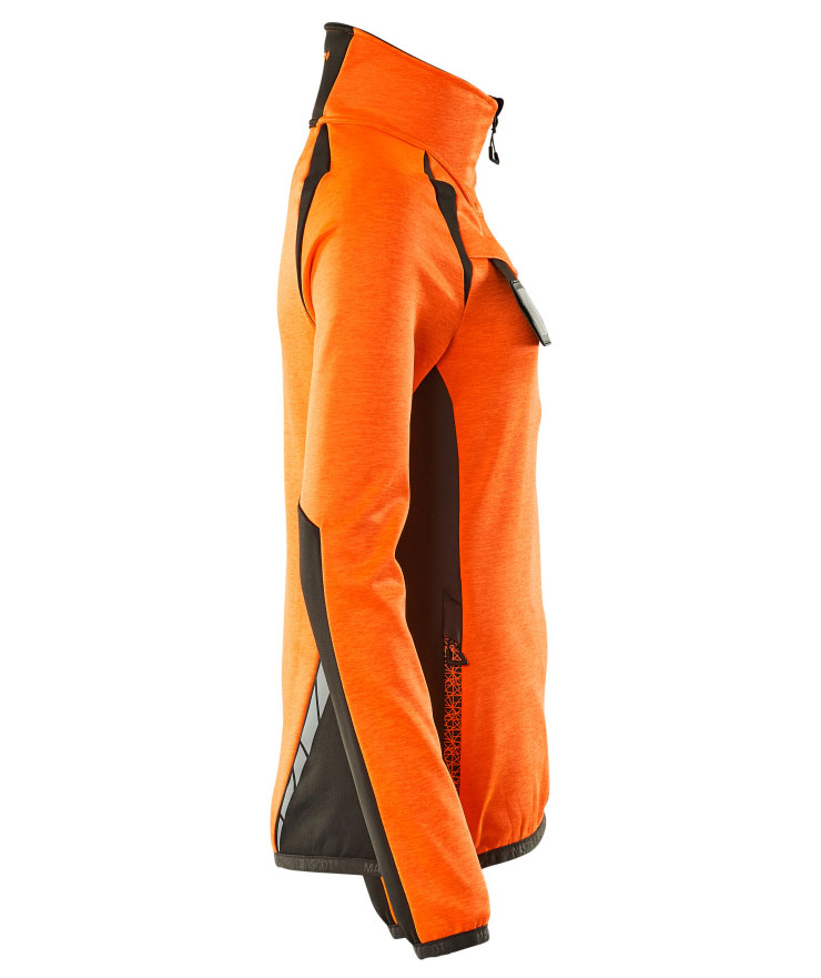 Mascot Accelerate Safe women's fleece sweater, Hi-vis Orange/Dark anthracite, large image number 2