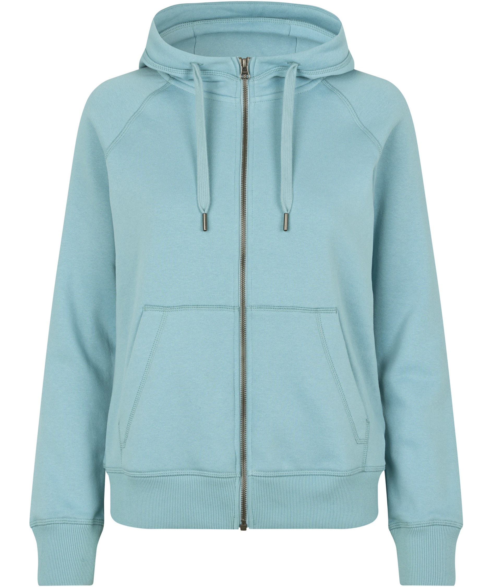 ID Core women's hoodie with zipper, Dusty Aqua