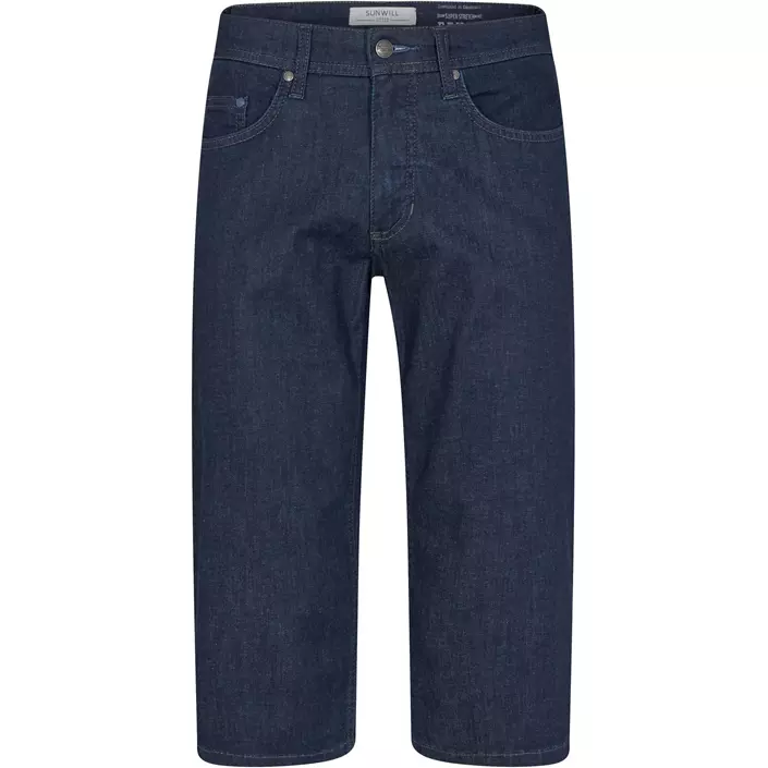 Sunwill långa denimshorts, Dark navy, large image number 0