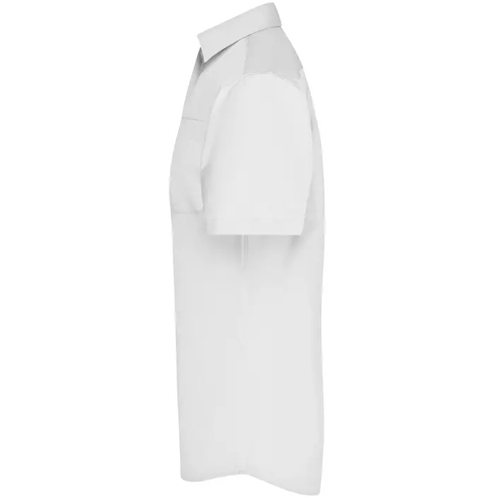 James & Nicholson modern fit short-sleeved shirt, White, large image number 3