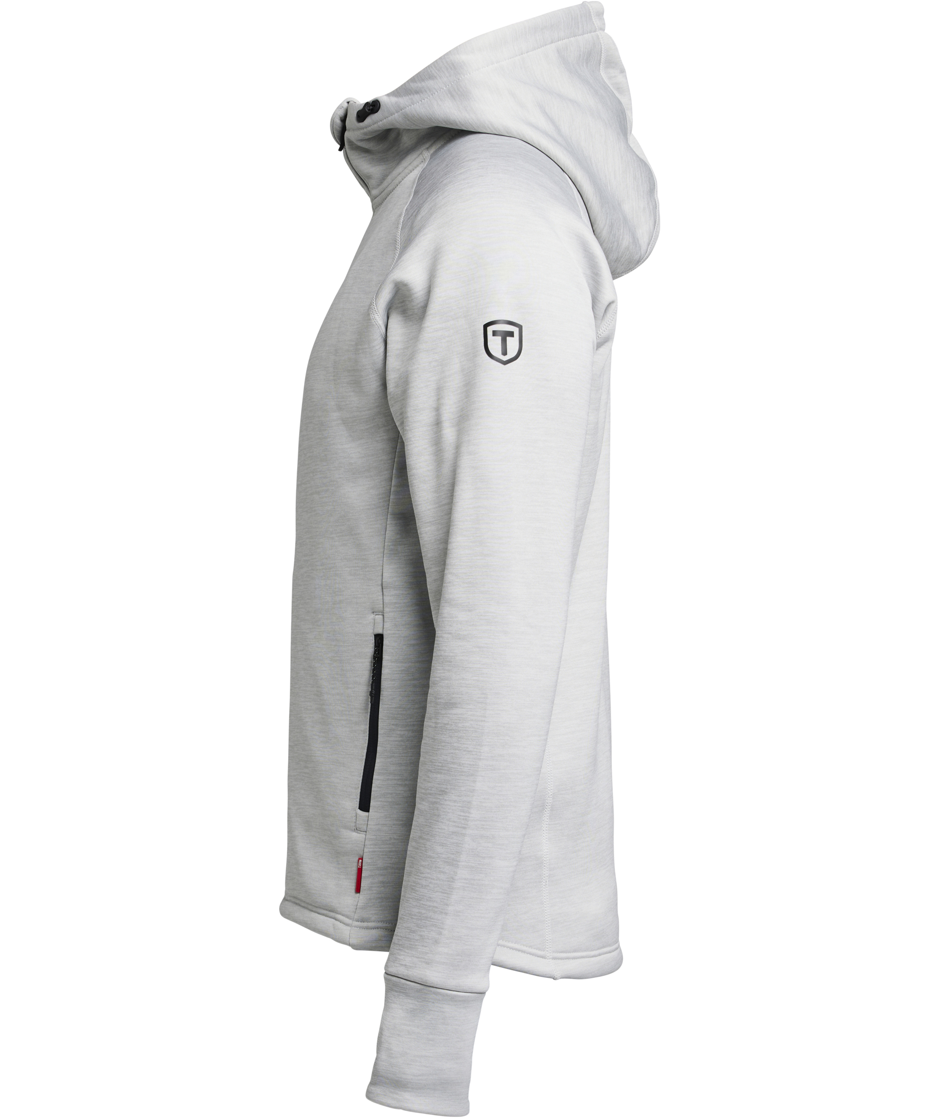 Tenson TXlite hoodie with full zipper, Light Grey, large image number 4