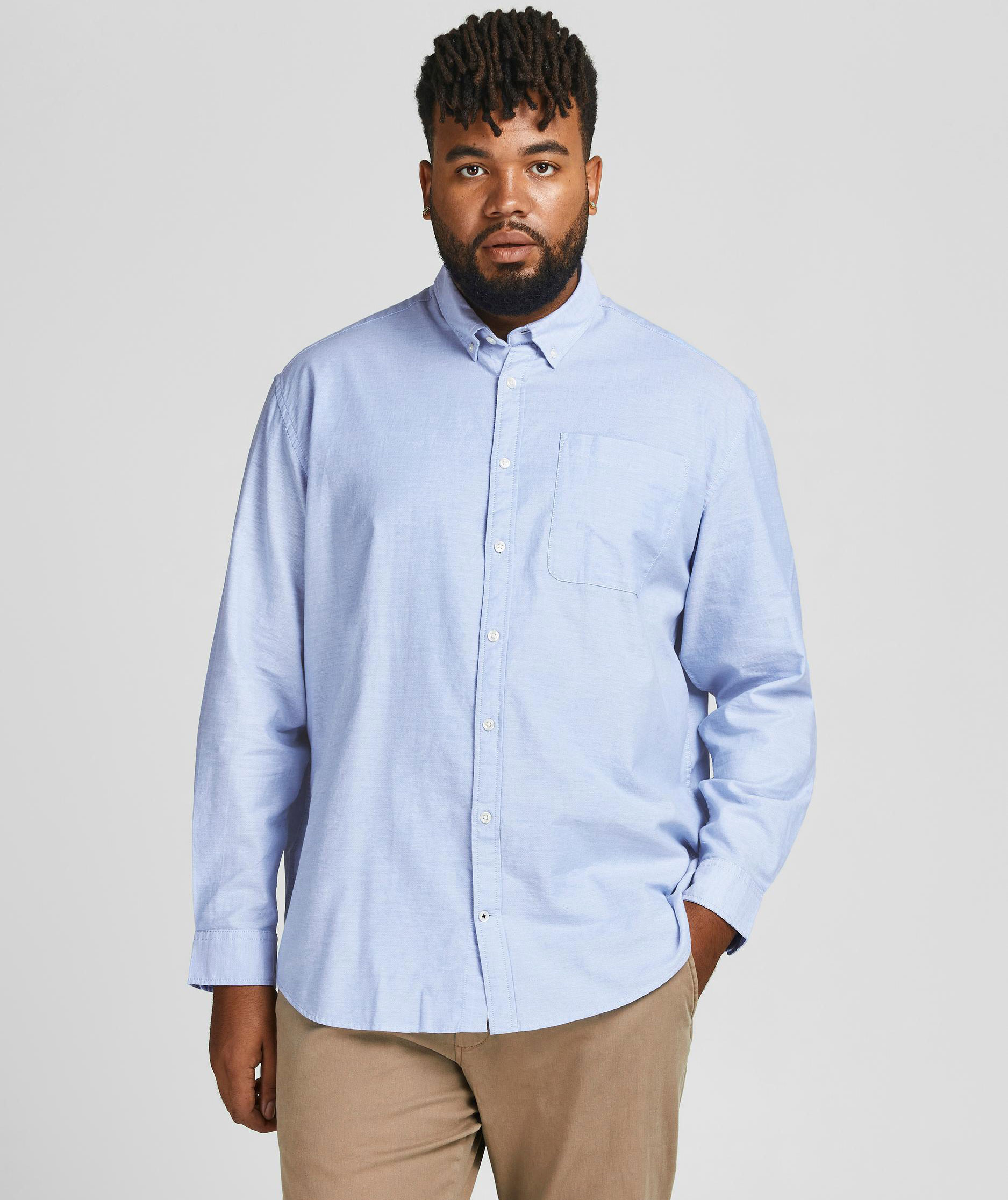 Jack & Jones JJEOXFORD Plus Size Regular Fit shirt, Cashmere Blue, large image number 1