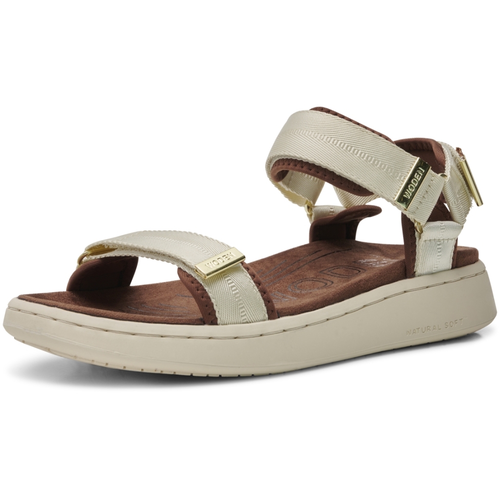 Woden Line Damen Sandalen, Ivory, large image number 3