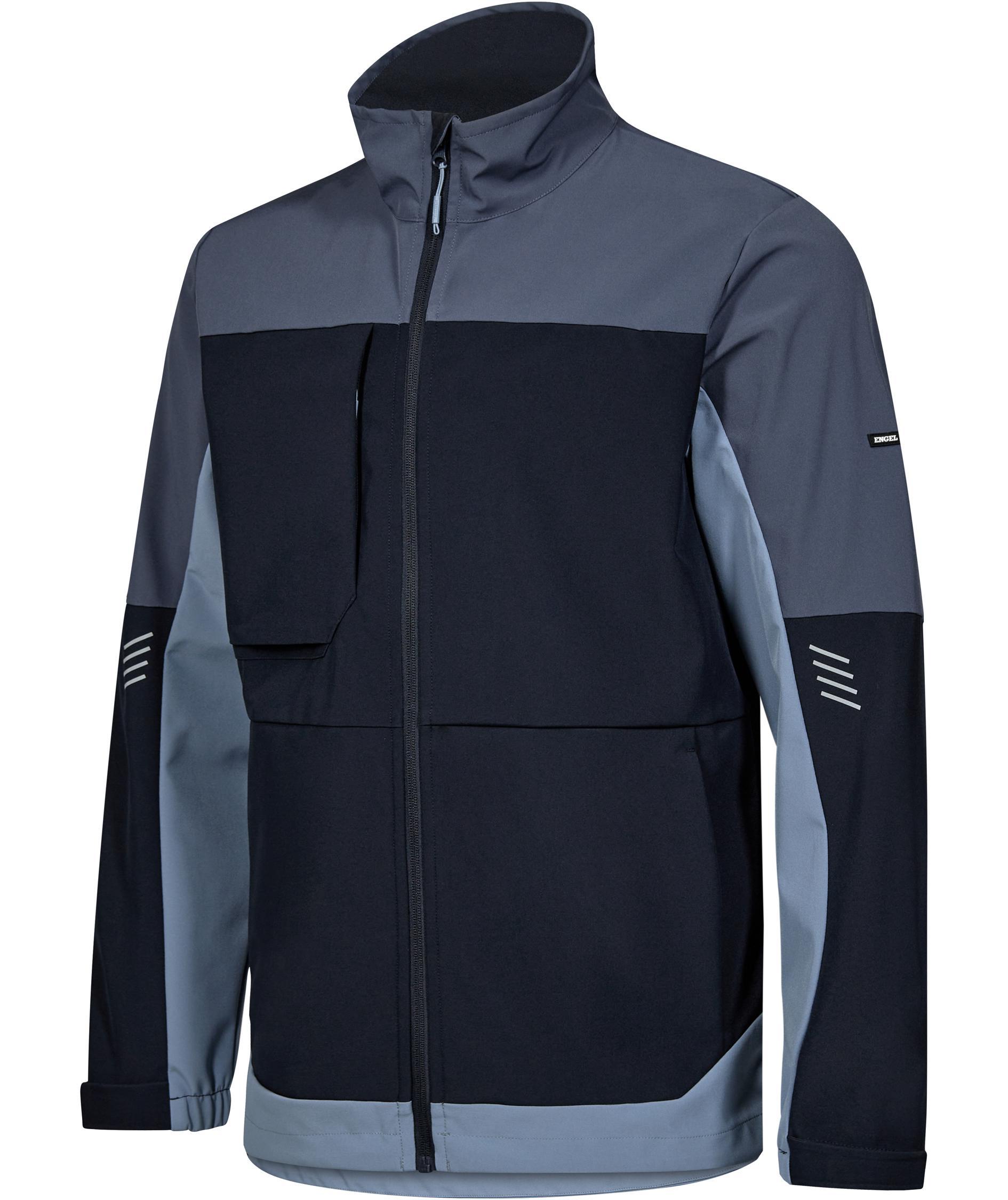 Engel Entire softshell jacket, Deep Blue/Dark Sea, large image number 5