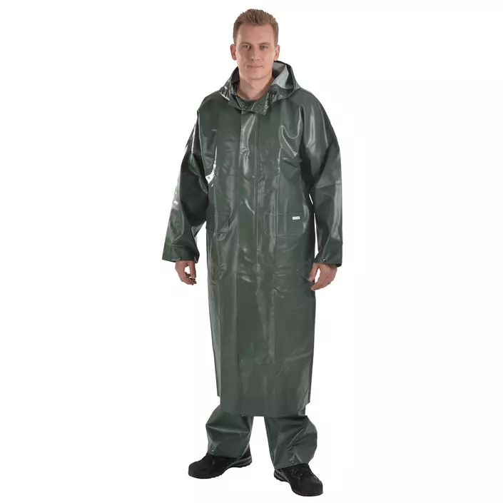 Ocean Offshore long rain jacket, Olive Green, large image number 0