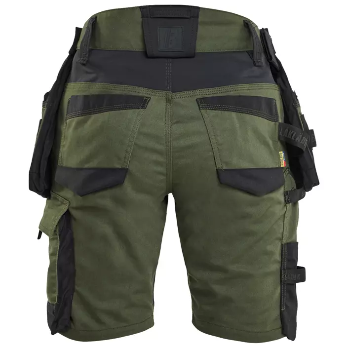 Blåkläder Striker dame håndværkershorts, Skovgrøn/sort, large image number 1