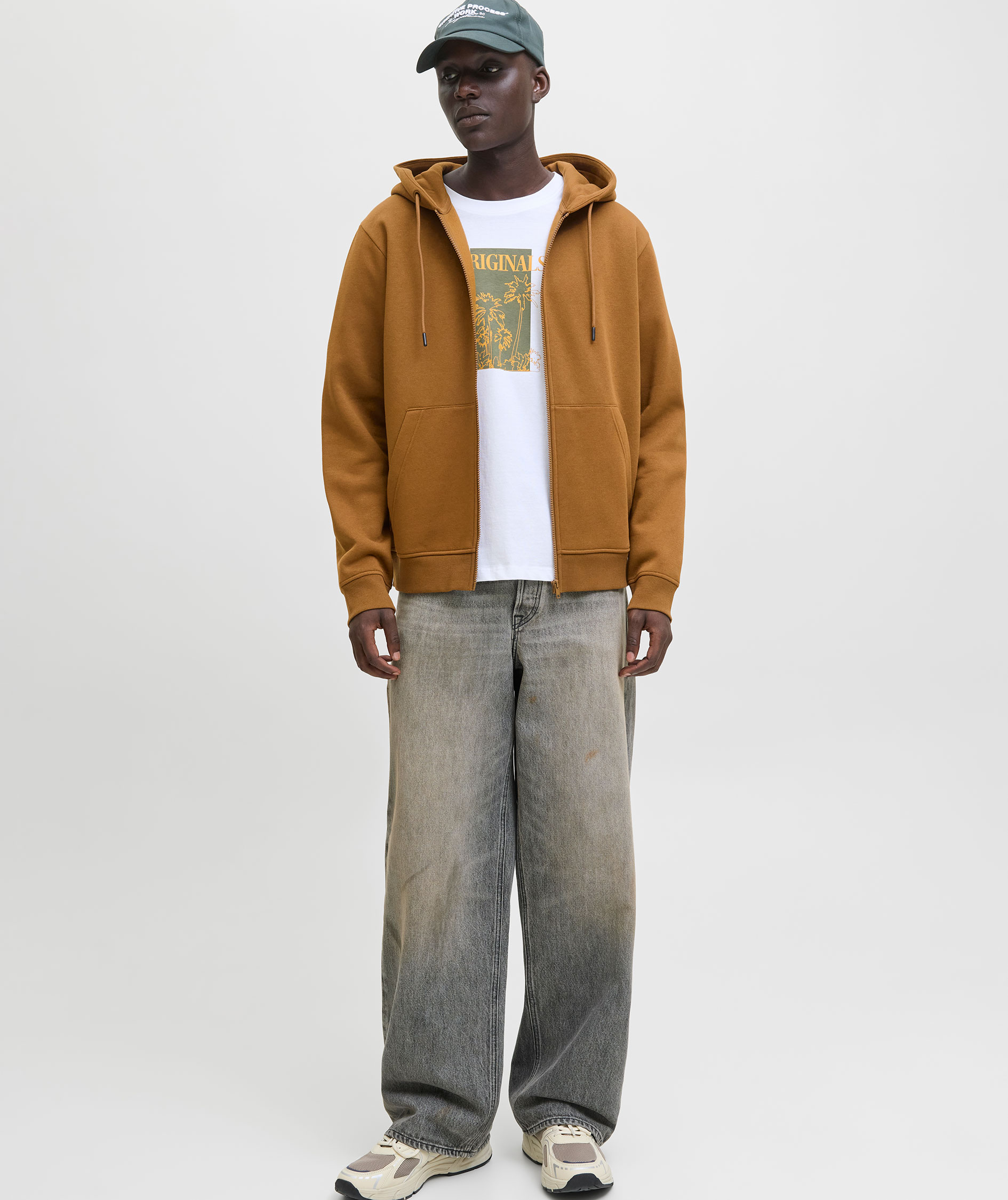 Jack & Jones JJEBRADLEY h&aelig;ttetr&oslash;je med lynl&aring;s, Monks Robe, large image number 5