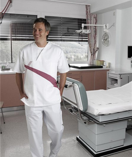 Nybo Workwear Agave  smock, White/Bordeaux, large image number 1