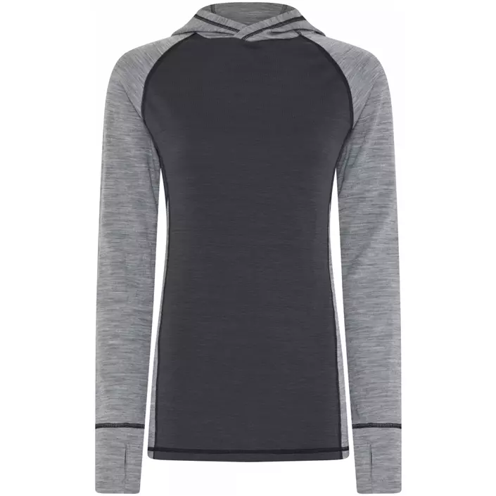 Dovre dame midlayer med merinould, Grey, large image number 0