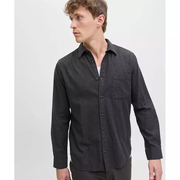 Jack & Jones JJECLASSIC Melange skjorte, Dark Grey Melange, large image number 5