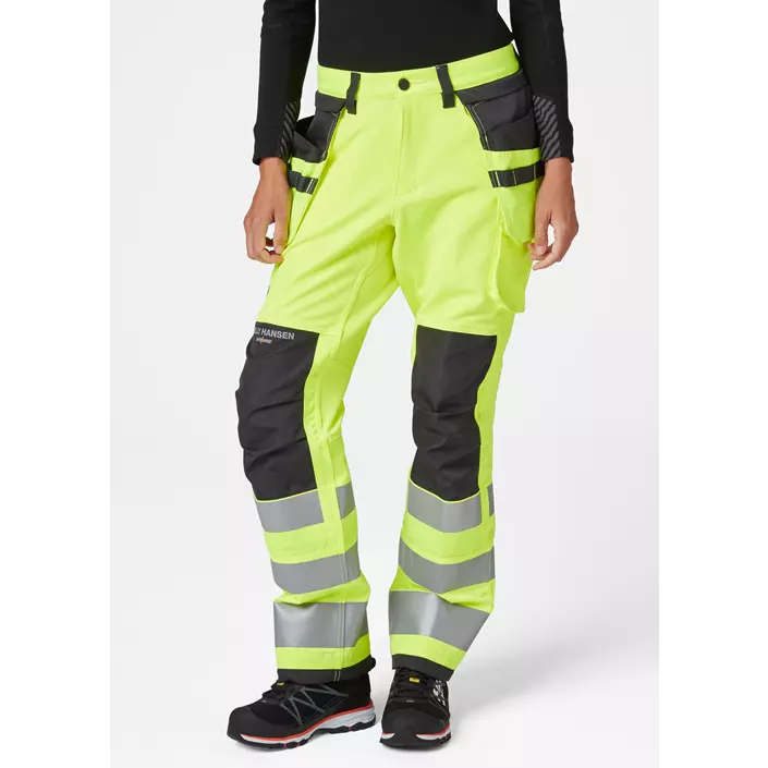 Helly Hansen Luna women's craftsman trousers full stretch, Hi-vis yellow/charcoal, large image number 1