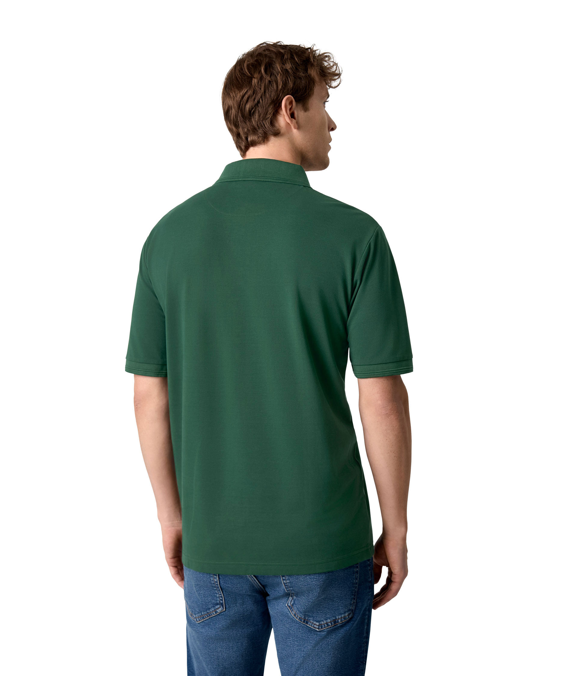 ID PRO Wear Polo T-shirt med trykknapper, Flaskegr&oslash;n, large image number 4