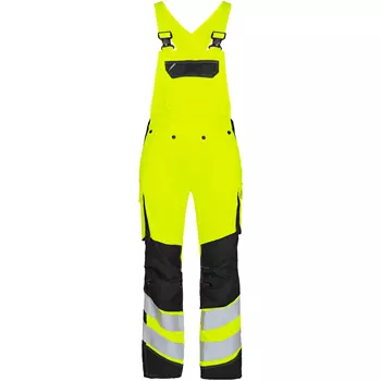 Engel Safety Light women's bib and brace, Hi-vis Yellow/Black