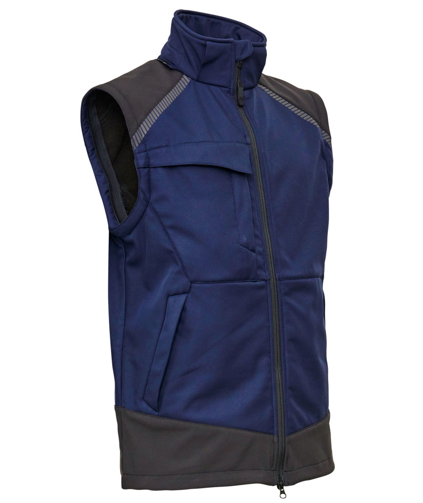 ELKA Working Xtreme 2-i-1 softshelljacka, Navy/Svart, large image number 2