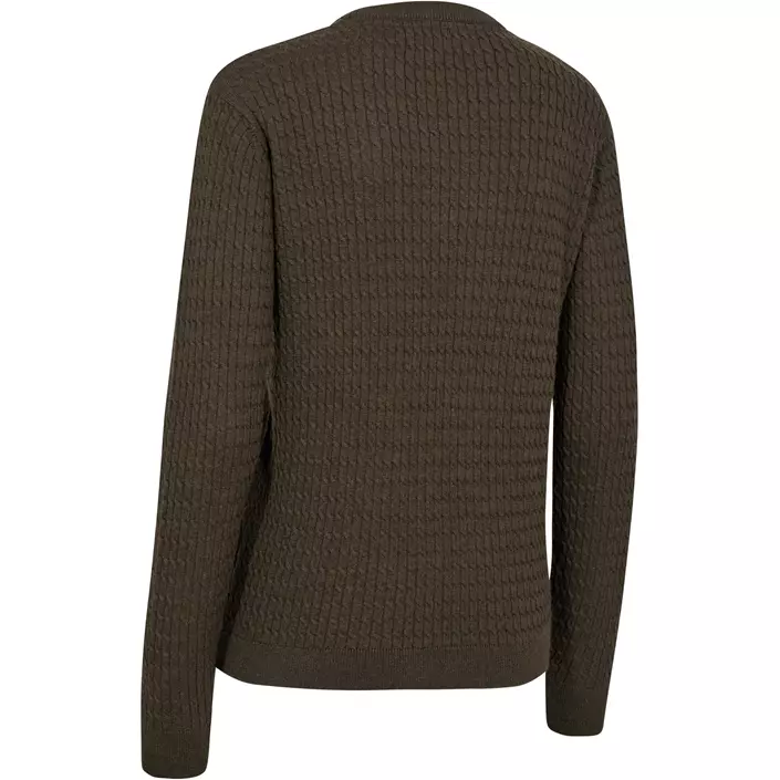 Deerhunter Harrington dame striktrøje med merinould, Brown Melange, large image number 1