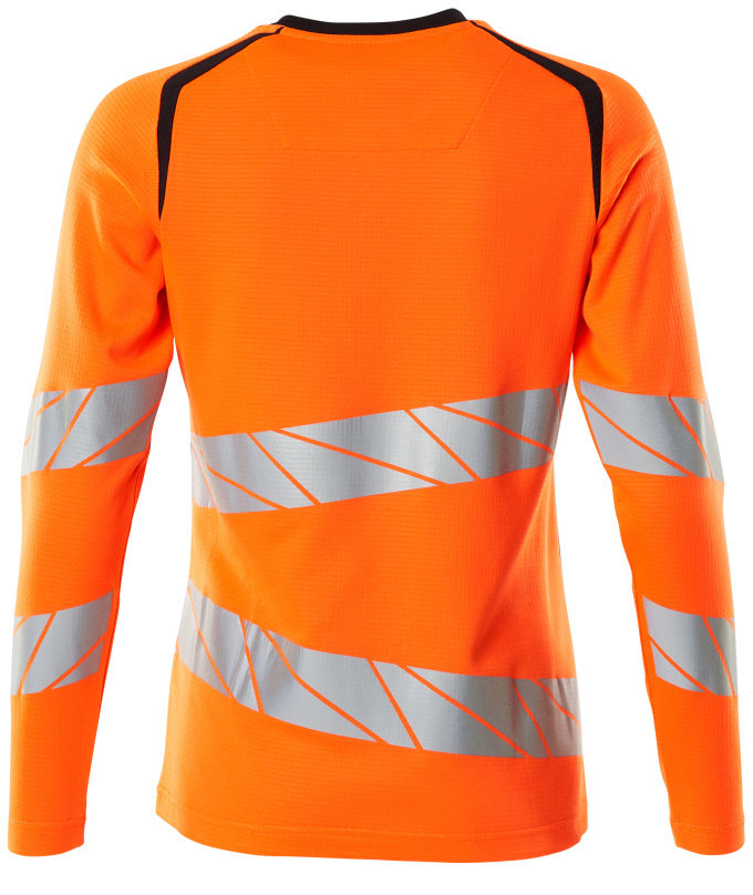 Mascot Accelerate Safe women's long-sleeved T-shirt, Hi-Vis Orange/Dark Marine, large image number 1