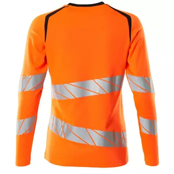 Mascot Accelerate Safe dame langærmet T-shirt, Hi-Vis Orange/Mørk Marine