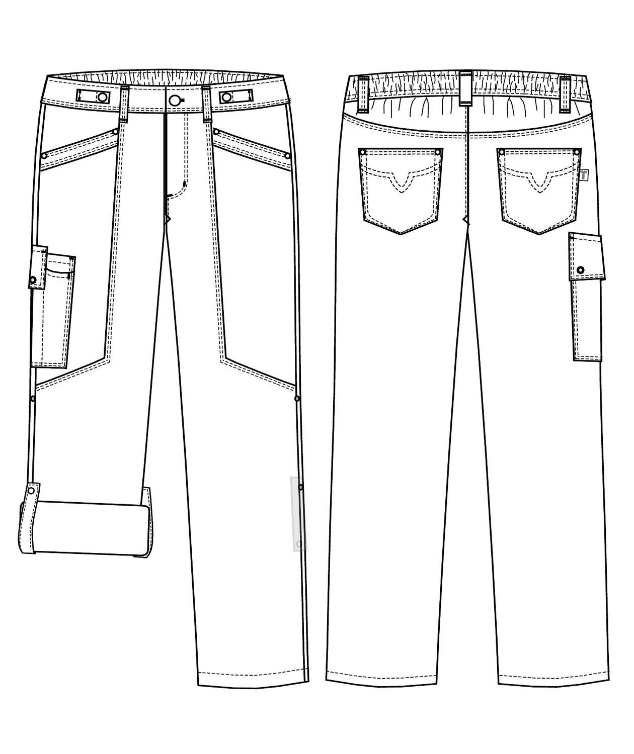 Kentaur flexbyxa benl&auml;ng 82 cm, Vit, large image number 3