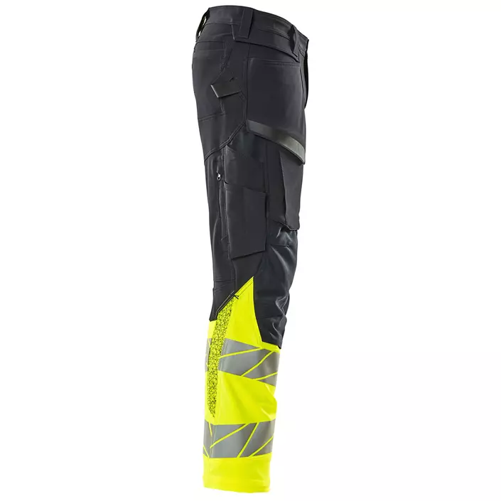 Mascot Accelerate Safe work trousers full stretch, Dark Marine/Hi-Vis Yellow, large image number 3