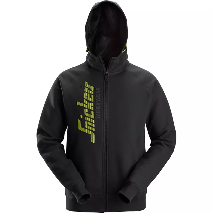 Snickers Logo hoodie with zipper 2846, Black, large image number 0