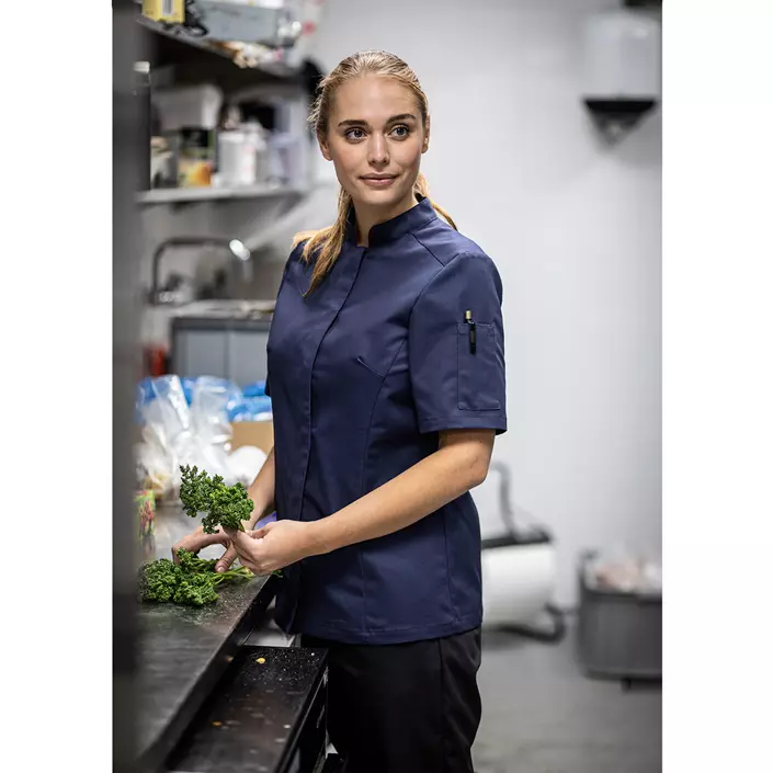 Segers short-sleeved women's chefs jacket, Marine Blue, large image number 1