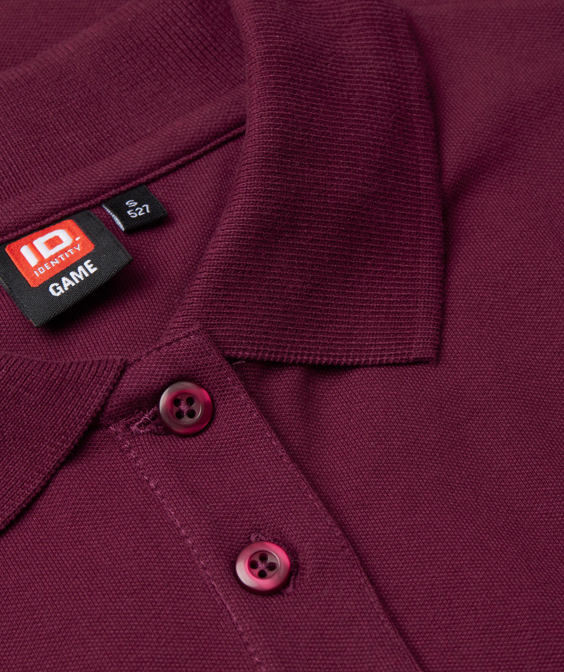 ID dame Pique Polo T-shirt med stretch, Bordeaux, large image number 4