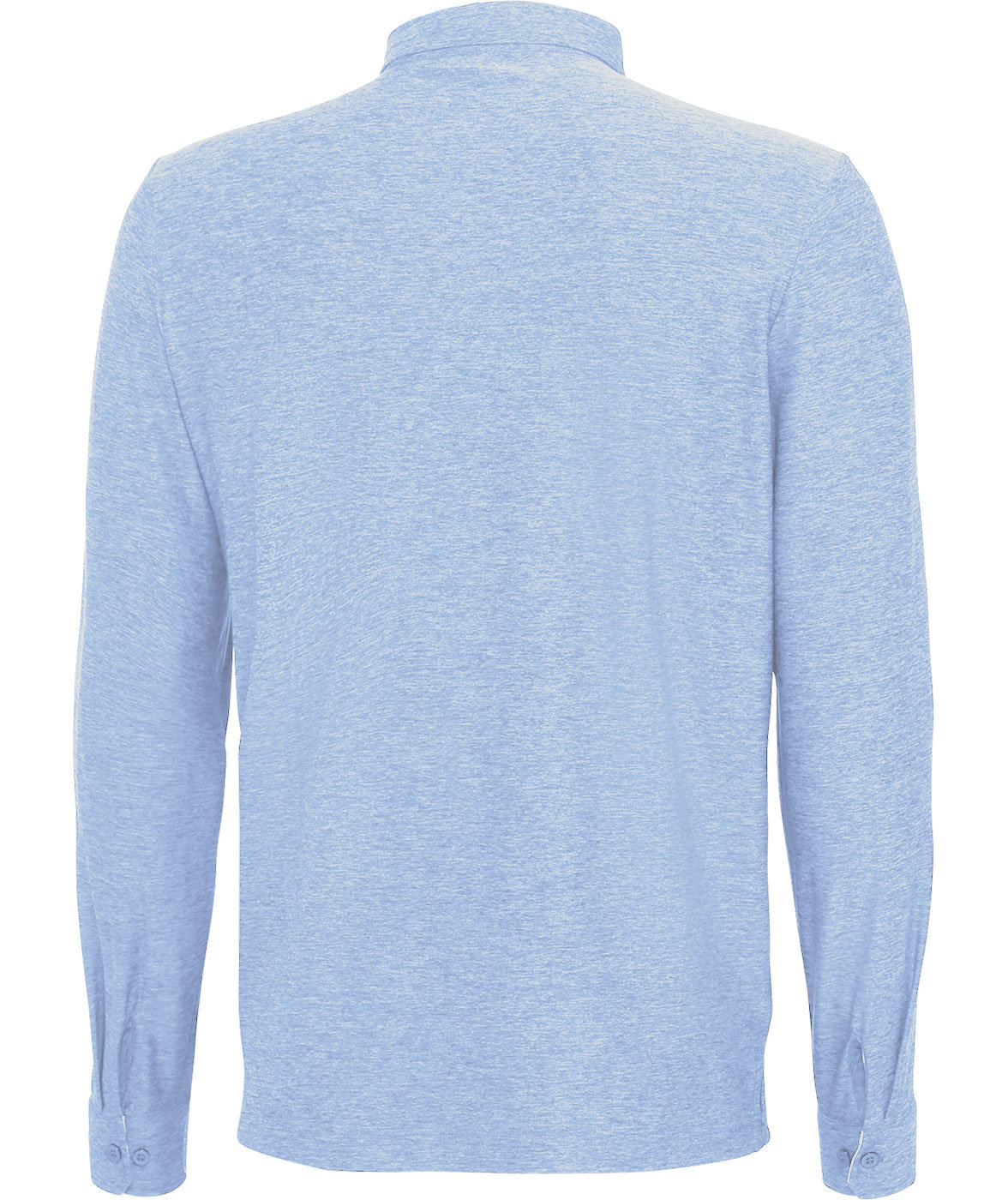 Pitch Stone lang&aelig;rmet polo, Light blue melange