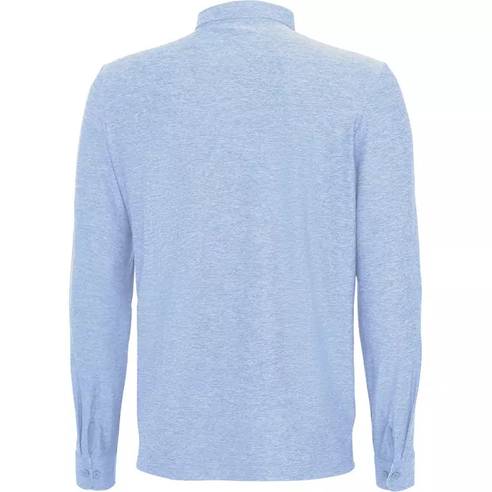 Pitch Stone long-sleeved polo shirt, Light blue melange, large image number 1