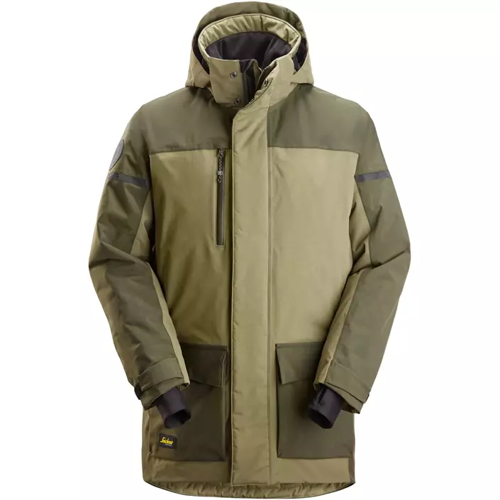 Snickers AllroundWork parkajakke 1801, Khaki Green/Dark Khaki Green, large image number 0