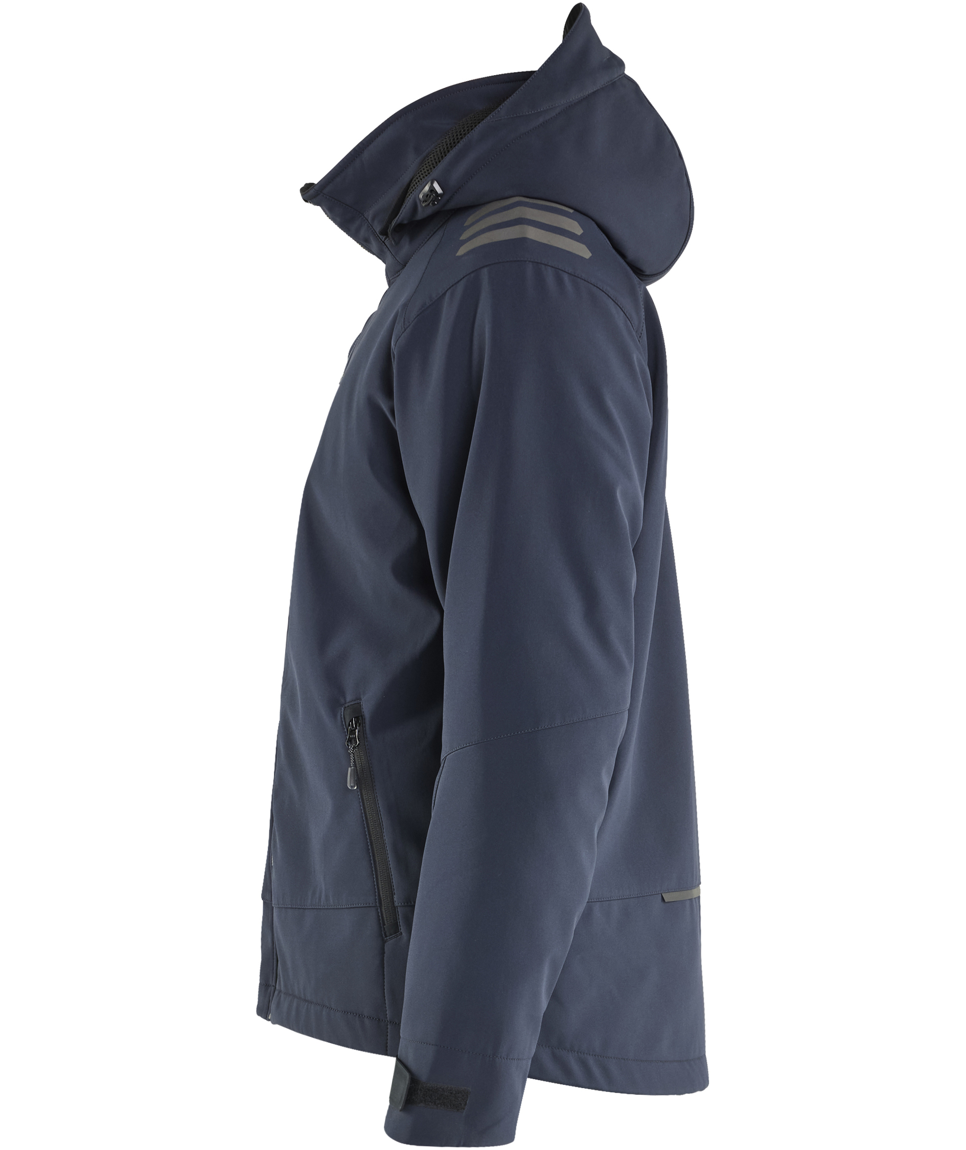 Bl&aring;kl&auml;der l&auml;ttfodrad softshelljacka, M&ouml;rk Marinbl&aring;/Hi-Vis Gul, large image number 3