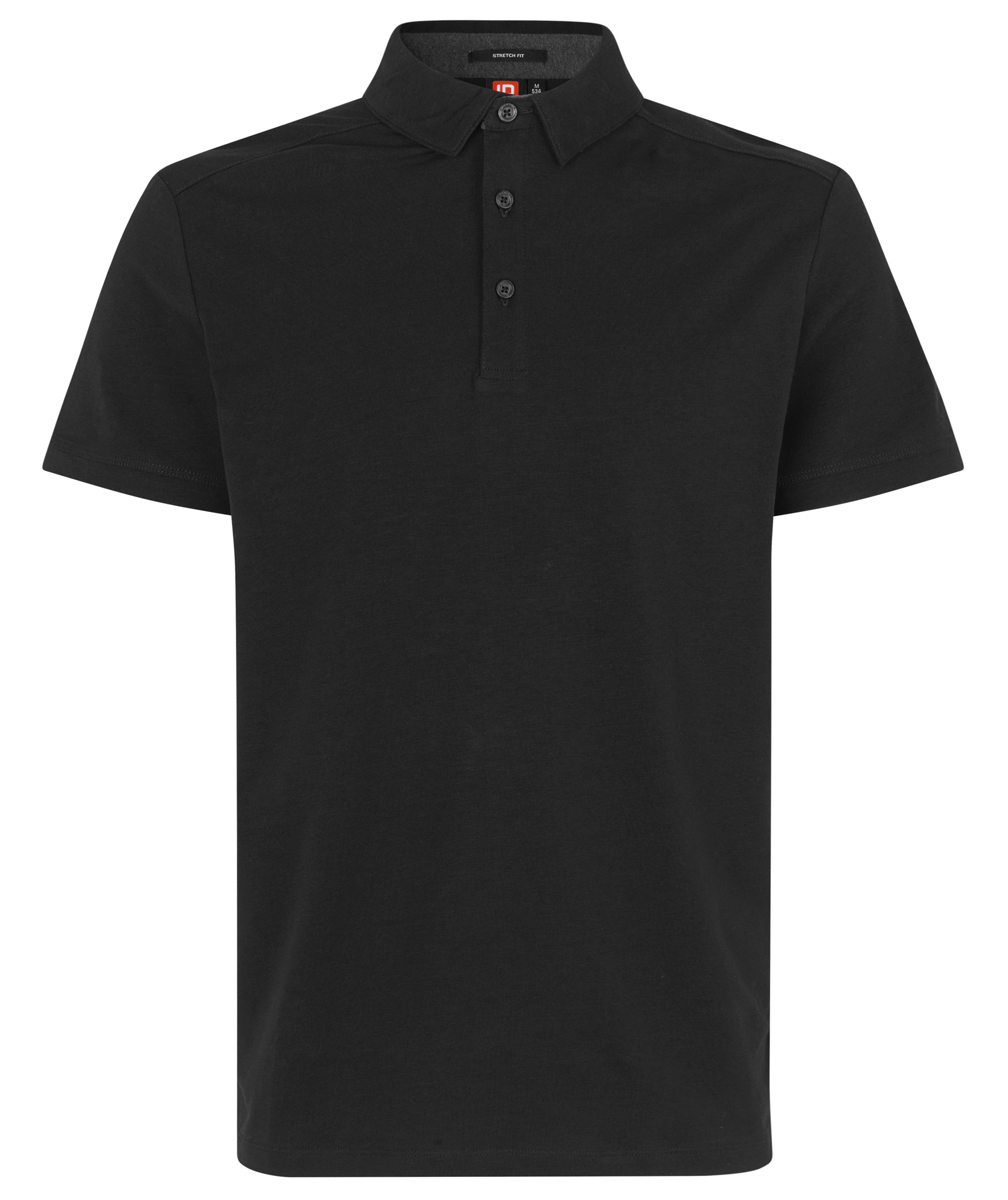 ID business polo with stretch, Black