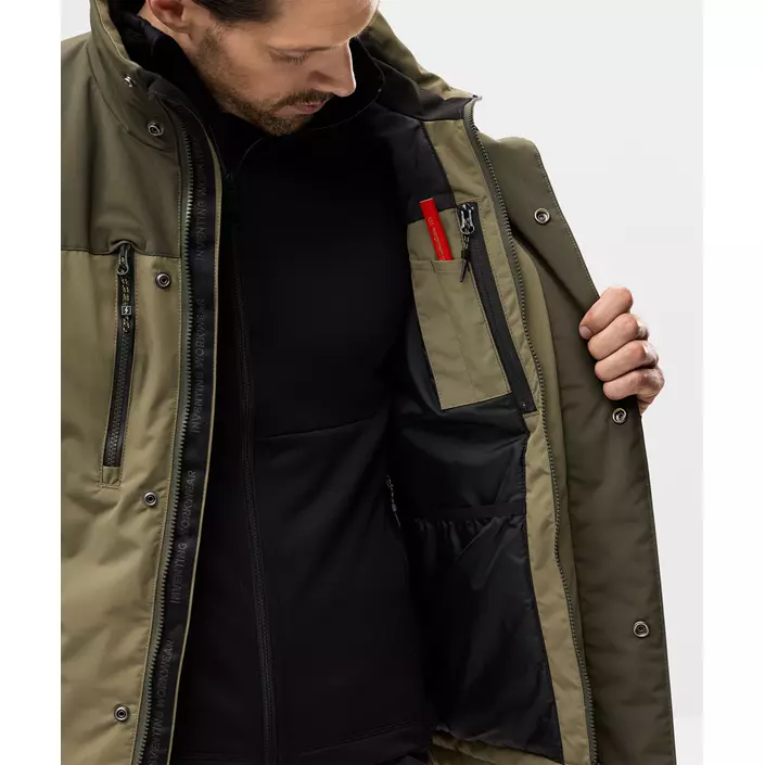 Snickers AllroundWork vinterjakke 1106, Khaki Green/Dark Khaki Green, large image number 8