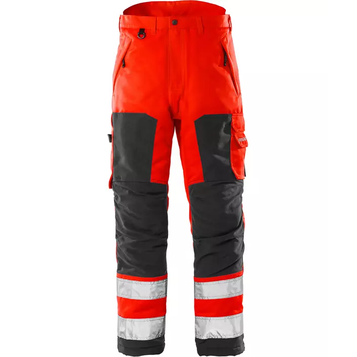 Fristads winter trousers 2034, Hi-vis Red/Black, large image number 0