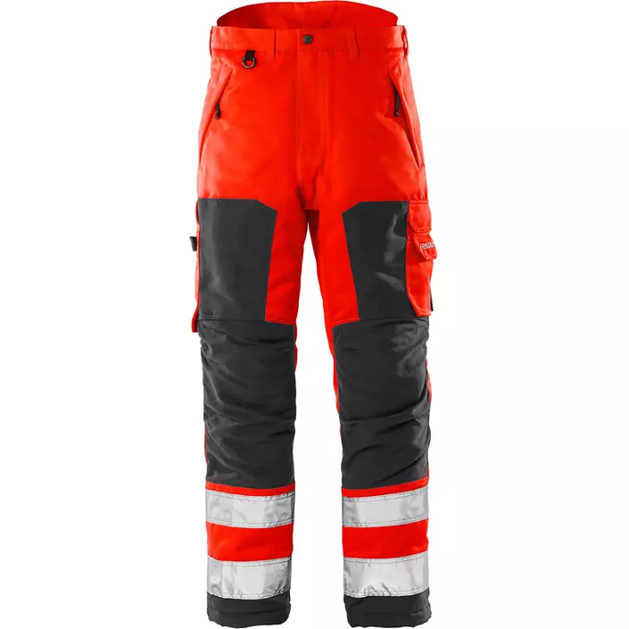 Fristads winter trousers 2034, Hi-vis Red/Black, large image number 0