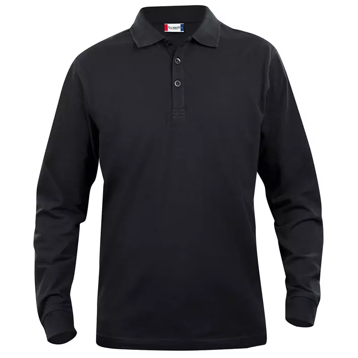 Clique Classic Lincoln long-sleeved polo, Black, large image number 0