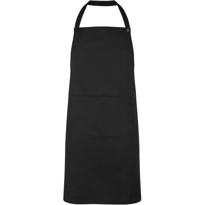 ID bib apron with pocket, Black, Black, large image number 0