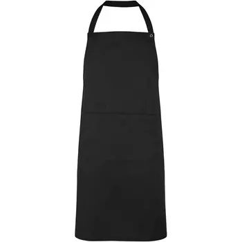 ID bib apron with pocket, Black