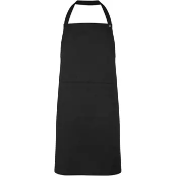 ID bib apron with pocket, Black