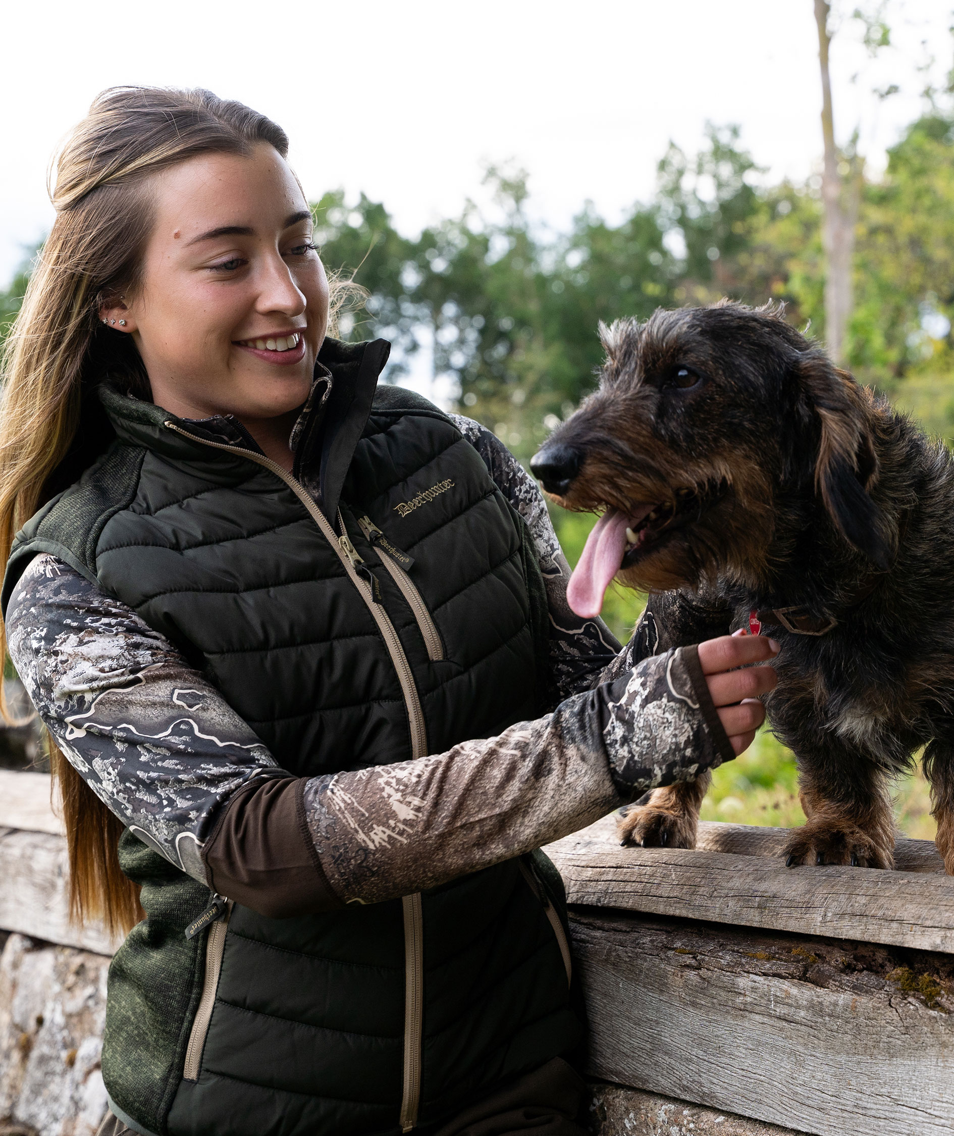 Deerhunter Moor vadderad v&auml;st med stickning, Forest Ember
