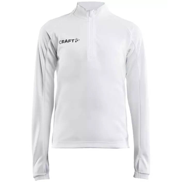 Craft Evolve Halfzip sweatshirt til børn, Hvid, large image number 0
