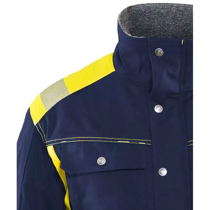 Blåkläder winter work jacket, Marine Blue/Yellow, large image number 2