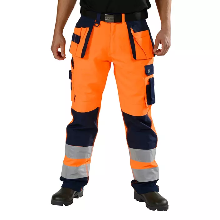 Ocean Thor craftsman trousers, Orange/Marine, large image number 1