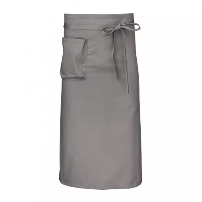 ID apron with pocket, Grey, Grey, large image number 0