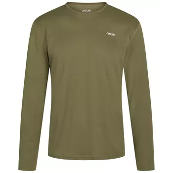 Zebdia langærmet sports tee T-shirt, Armygrøn