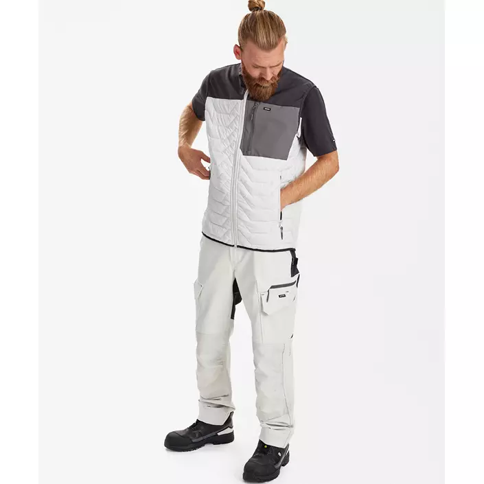 Engel Entire vadderad väst, Bone White/Anthracite Grey, large image number 2