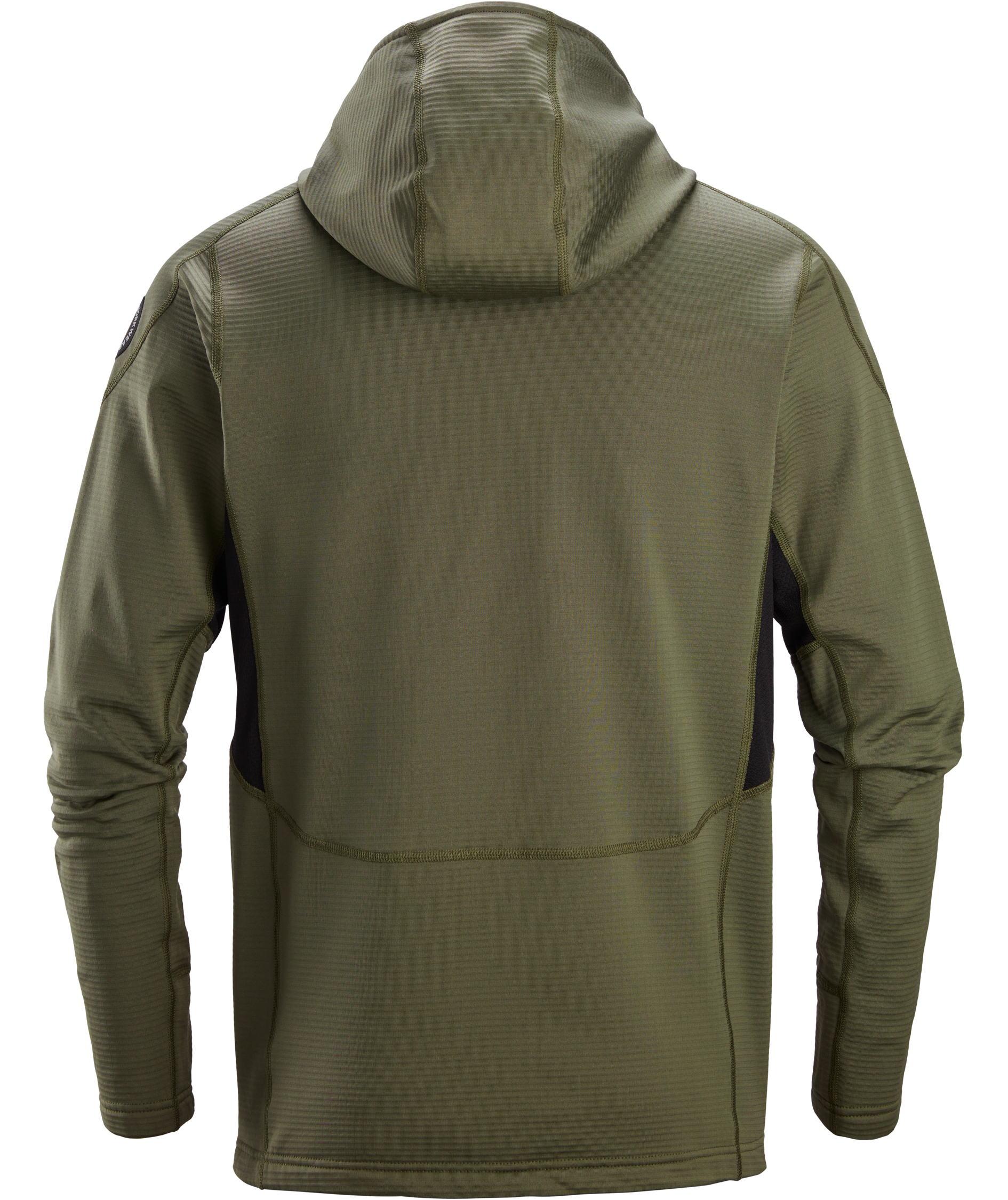 Snickers Body Mapping fleece h&aelig;ttetr&oslash;je med lynl&aring;s 9420, Khaki Green/Black, large image number 2