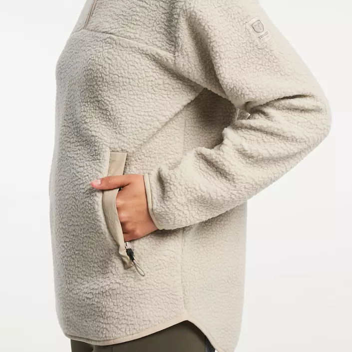 Tenson Yoke halfzip pälsfibertröja dam, Sand, large image number 6